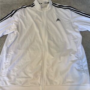 Adidas Men's White and Black Track Jacket
